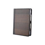 Sam Writing Case A5 - Made from real smoked oak wood and smooth black leather