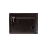 Linda wallet - Made from real smoked oak wood and black smooth leather