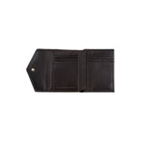 Linda wallet - Made from real smoked oak wood and black smooth leather