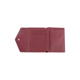 Linda wallet - Made from real smoked oak wood and smooth leather wine red