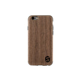 Maxi Case - Fabriqué en bois véritable Noyer noir (pour Apple, Samsung, Huawei)