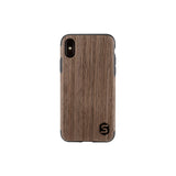 Maxi Case - Fabriqué en bois véritable Noyer noir (pour Apple, Samsung, Huawei)