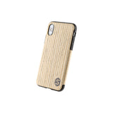 Maxi Case - Fabriqué en bois véritable Noyer blanc (pour Apple, Samsung)