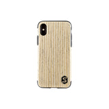 Maxi Case - Fabriqué en bois véritable Noyer blanc (pour Apple, Samsung)