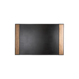 Steve 32.5" Desk Pad - Made from real Amazaque wood and black imitation leather