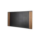 Steve 28" Desk Pad - Made from real Amazaque wood and black imitation leather