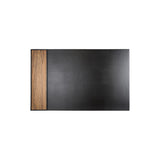 Bill 32.5" Desk Pad - Made from real Amazaque wood and black imitation leather
