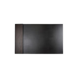 Bill 32.5" Desk Pad - Made from real smoked oak and black faux leather