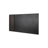 Bill 28" Desk Pad - Made from real smoked oak and black faux leather