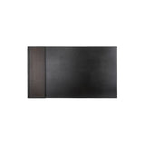 Bill 28" Desk Pad - Made from real smoked oak and black faux leather