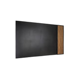 Tom 32.5" Desk Pad - Made from real Amazaque wood and black cowhide