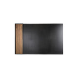 Jimi 32.5" Desk Pad - Made from real Amazaque wood and black cowhide