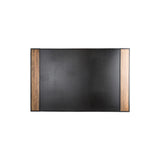 Ben 32.5" Desk Pad - Made from real Amazaque wood and black cowhide