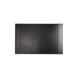 Ben 32.5" Desk Pad - Made from real smoked oak and black cowhide