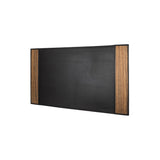 Ben 28" Desk Pad - Made from real Amazaque wood and black cowhide