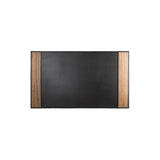 Ben 28" Desk Pad - Made from real Amazaque wood and black cowhide