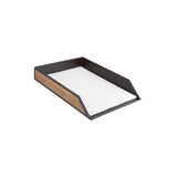 Henry A4 filing cabinet - Made from real wood Amazaque and black cowhide