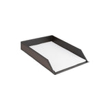 Henry A4 filing cabinet - Made from real smoked oak and black cowhide