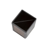 William pencil case - Made from real smoked oak wood and black cowhide