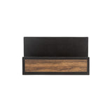 Luke letter rack - Made of real wood Amazaque and black cowhide