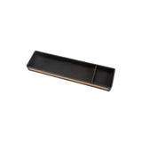 Frankie pencil tray - Made from real wood Amazaque and black cowhide