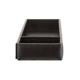 Frankie pencil tray - Made from real smoked oak wood and black cowhide