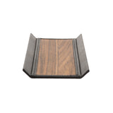 Ronnie pencil tray - Made from real wood Amazaque and black cowhide