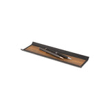 Ronnie pencil tray - Made from real wood Amazaque and black cowhide