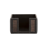 Tyler note dispenser - Made from real smoked oak wood and black cowhide