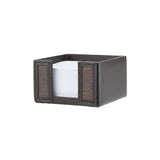 Tyler note dispenser - Made from real smoked oak wood and black cowhide