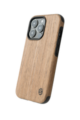 Maxi Case - Fabriqué en bois véritable Noyer noir (pour Apple, Samsung, Huawei)