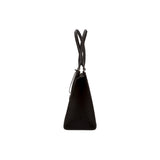 Ruby Handtasche - Gefertigt aus dem Echtholz Räuchereiche und Rindleder schwarz