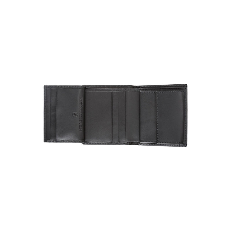 Pascal Geldbörse - Gefertigt aus dem Echtholz Räuchereiche und Glattleder schwarz